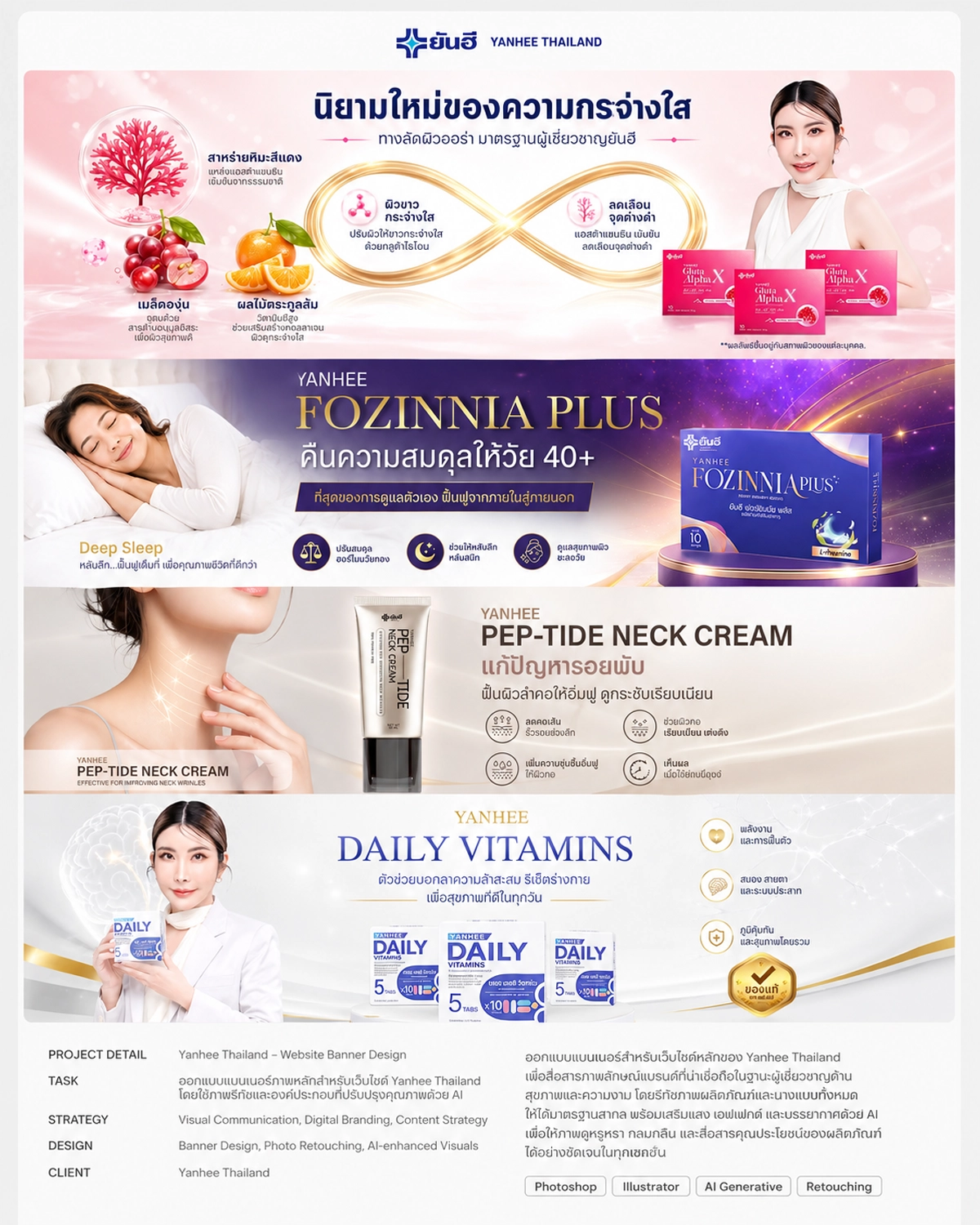Yanhee Thailand – Website Banner Design