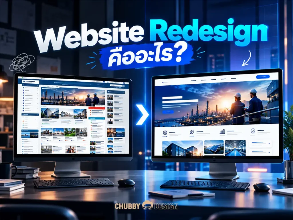 Website Redesign เปรียบเทียบเว็บไซต์ก่อนและหลังการออกแบบใหม่