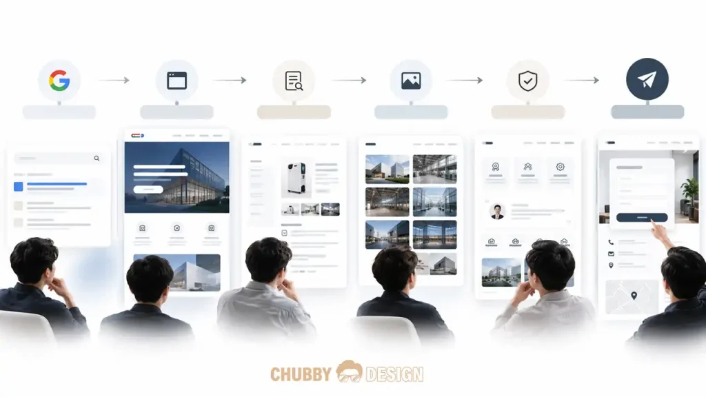 UX/UI Design ตัวอย่าง User Journey จากการค้นหาเว็บไซต์จนถึงการติดต่อธุรกิจ