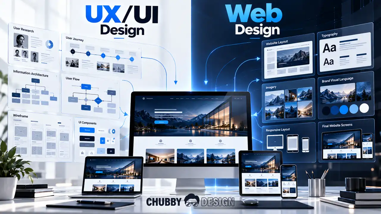 เปรียบเทียบ UX/UI Design และ Web Design ในกระบวนการออกแบบเว็บไซต์