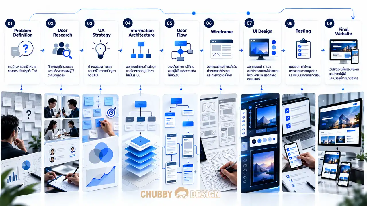 กระบวนการ Website Redesign ตั้งแต่การวิเคราะห์ปัญหาจนถึง UI Design