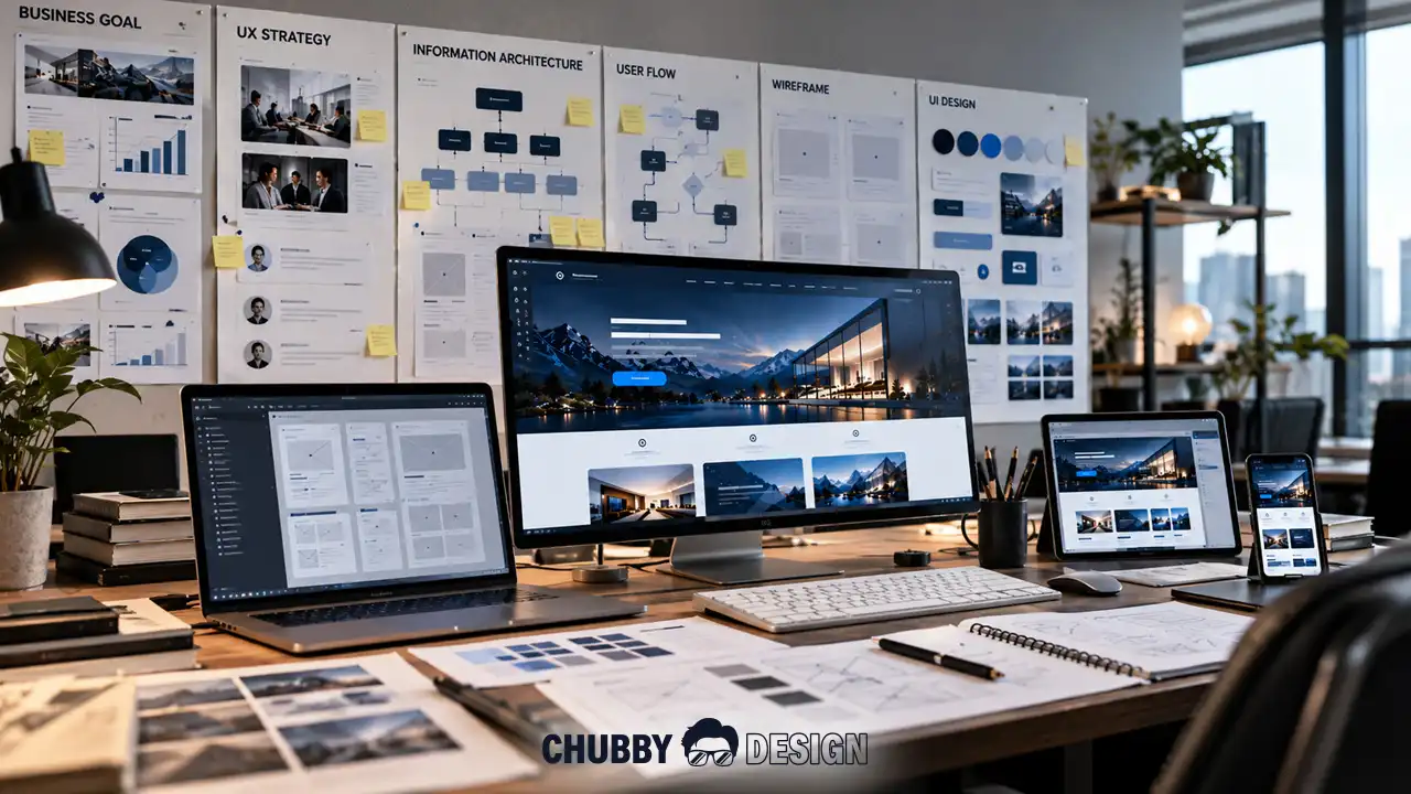 แนวทางการออกแบบเว็บไซต์ของ ChubbyDesign ที่ผสาน UX Strategy UI Design และ Web Design